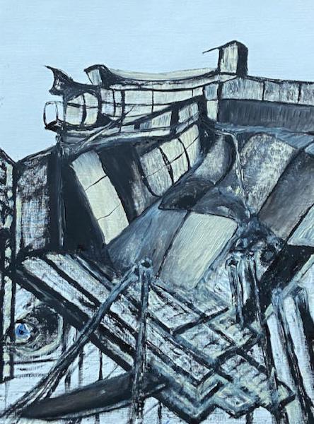 „Big brother is watching you...“, Öl, Leinwand auf Karton, 50 cm x 40 cm, Unikat, Entstehungsjahr 2017