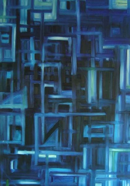 „Infinite chaos“, Öl, Leinwand auf Keilrahmen, 100 cm x 70 cm x 3,5 cm, Unikat, Entstehungsjahr 2007