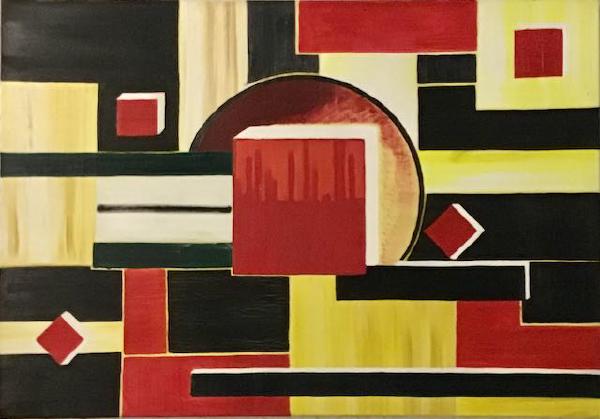 „Abstract“, Öl, Leinwand auf Keilrahmen, 100 cm x 70 cm, Unikat, Entstehungsjahr 2004