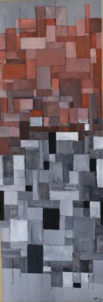 „Abstract“, Öl, Leinwand auf Keilrahmen, 100 cm x 35 cm, Unikat, Entstehungsjahr 2013