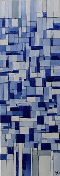 „Abstract“, Öl, Leinwand auf Keilrahmen, 100 cm x 35 cm, Unikat, Entstehungsjahr 2017