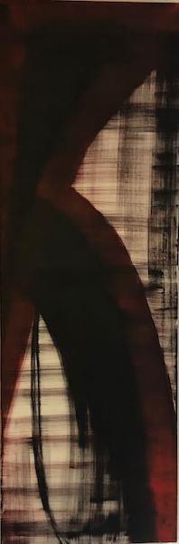 „Derriere la fenetre“, Öl, Leinwand auf Keilrahmen, 150 cm x 50 cm, Unikat, Entstehungsjahr 2005