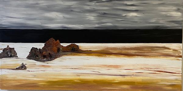 „Desert“, Öl, Leinwand auf Keilrahmen, 100 cm x 50 cm x 3,5 cm, Unikat, Entstehungsjahr 2008