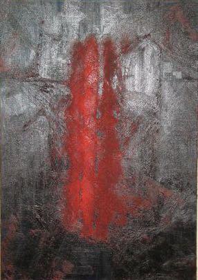 „Enfer“, Öl, Leinwand auf Keilrahmen, 100 cm x 70 cm x 3,5 cm, Unikat, Entstehungsjahr 2006