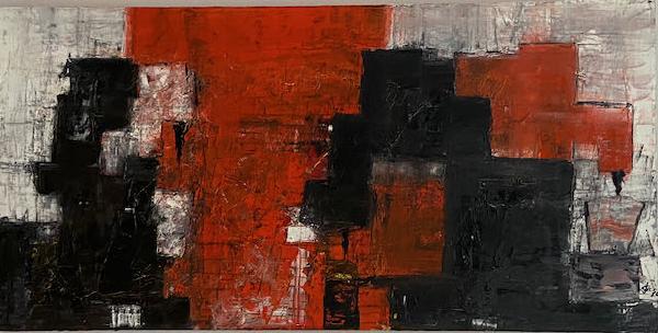 „Nespresso, what else?“, Öl, Leinwand auf Keilrahmen, 100 cm x 50 cm x 3,5 cm, Unikat, Entstehungsjahr 2011