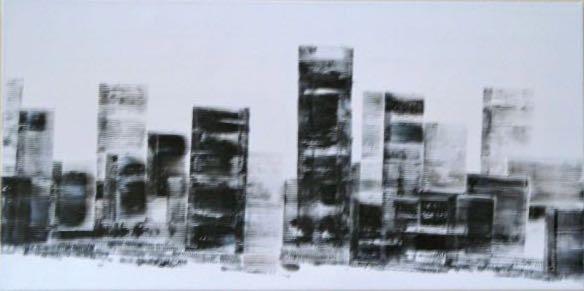 „City View“, Öl, Leinwand auf Keilrahmen, 120 cm x 60 cm, Unikat, Entstehungsjahr 2011